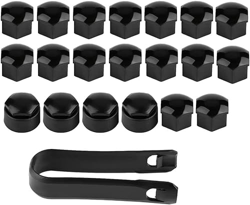 20 Stücke Auto Radmutterkappen für S-mart fortwo forfour 453 451 450,Anti-Rost Anti-Staub Sechskant Radschrauben Schutzkappen,Radschrauben Abdeckungen Setmit Entfernung Werkzeug