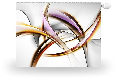 HUBDECO Magnetische Heizkörperverkleidung - 100x60 cm - Magnet Heizkörperabdeckung - Motiv Abstraktion 5 - Wasserdicht Erhöhte Abriebfestigkeit Paneel-Heizkörperabdeckung