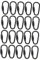 rockible 20 pices Mini Mousqueton de Verrouillage Porte-cles Mousqueton pour Voyage, Acier, Noir, Rectangulaire, Serrure Vis