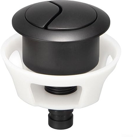 Botón de inodoro, botón de descarga de inodoro, accesorios de botón de descarga de inodoro para cisterna oculta operada por cable (negro)