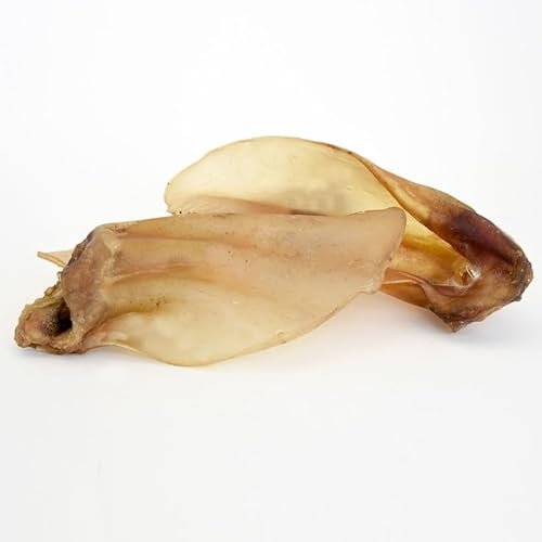 Fidelis - Rinderohren mit Muschel getrocknet für Hunde 10 STK. - Natursnack Leckerlis aus 100% nat. Rohstoffen - Hunde Leckerli als Snack pflegt & stärkt das Gebiss - Ohne Konservierungsstoffe