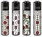 Clipper Feuerzeug 4er Set: (Roses and Gold)