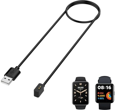 HOMTERN Caricabatterie per Xiaomi Band 7 Pro, Watch Lite 2, Redmi Watch 3, Watch 2/Watch 2 lite, Smart Band Pro, Horloge cavo di ricarica USB da 2,3 m, accessori per smartwatch