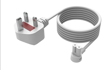 Flexson Stromkabel für Sonos Era 100 und 300, RAY, ARC, SUB (GEN 3), SUB-mini, AMP, Beam, Play Base, Play5 (GEN 2), Weiß, 5 m