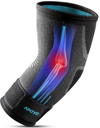 APOYO Bandage de coude pour tendinite et bras de tennis, manchon de compression pour l'arthrite, entraînement, réduit le JO