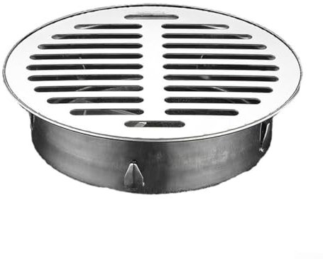 Rejilla de drenaje de suelo de acero inoxidable con diseño hueco grande, se adapta a tubos de drenaje de 50 mm a 200 mm, fácil instalación para desagües exteriores e interiores (125 mm)