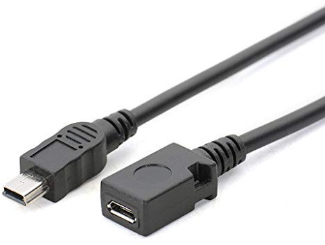 Micro USB Female To Mini USB Male Adapter Charger Adaptor 13cm Converter Charging Data Cable For Cellphone MP4 Data Cable Organizer Kit