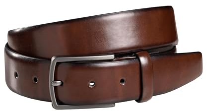 FENIX NEW YORK Gürtel Herren Farbe Toffee Brown Größe 105 cm, nickelfreie Schnalle 35 mm breit, nachhaltiger, kürzbarer & verstellbarer Herrengürtel, perfekt für Anzug & Jeans