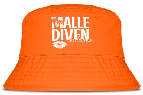 Prozente Momente Malle Diven On Tour Fischerhut | Anglerhut | Sonnenhut | Sommer | Party | Lustige Sprüche | OneSize | Malle | Urlaub | Orange
