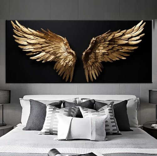 Diamond Painting Flügel Engel, Diamond Painting groß xxl 60 X 120 cm, Diamant Painting Bilder Cross Stickerei, Diamond-Painting Mosaikherstellung Full Drill Crystal für Wand Home Décor, Gifts q432