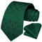 OcioDual Krawatte Dunkelgrün, Krawatten für Herren mit Einstecktuch, Tie, Elegant Set für Feiern, Events, Hochzeitskrawatten, Krawatte Damen, Geschäftsleute, Herrenkrawatten für Geschenke