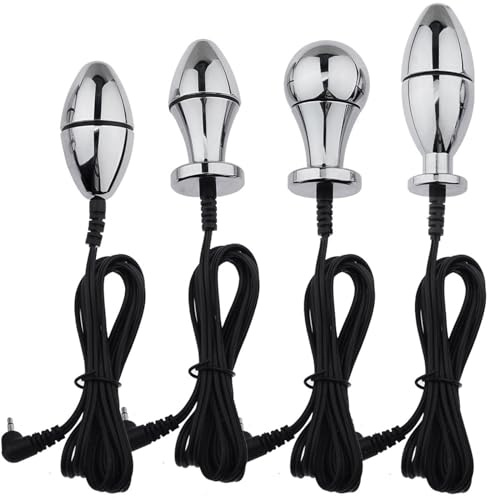 Elektro Shock Metall Analplug Butt Plug Analkugeln Zubehör Elektrostimulation Analdilatator Prostata Massager G-Punkt Stimulator Reizstromgeräte SM Masturbation Sexspielzeug für Männer Frauen,D