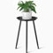 cfmour Indoor Plant Stand 20.8 Metal Mid Century Tall Plant Table for Pots,Modern Plant Stand for Plants,Small Black Round Side End Table for Home Decor Shelf Heavy Duty Plant Holder