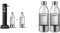 Aarke Carbonator 3, Wassersprudler aus Edelstahl mit 2 x BPA-frei Flaschen, Mattschwarz Finish & AASPB1 Steel Pet Wasserflaschen, Edelstahl, 2er Pack
