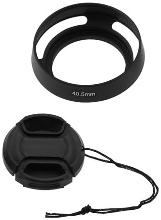 SG Store 1 Pezzi Paraluce E Copriobiettivo Da 40,5 Mm Compatibile Con Sony Alpha ZV-E10 ZV-1F ZV1F A6600 A6500 A6400 A6300 A6100 A6000 A5100 A5000 Con Obiettivo E PZ 16-50mm F/3.5-5.6 OSS
