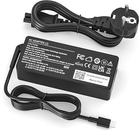 NATNO 90W USB-C Chargeur pour Dell Latitude 3400 3500 5300 5310 5320 5400 5420 5430 5480 5490 5280 5289 5290 5580 5590 7380 7390 7300 2in1 XPS LA90PM170 DA90PM170 Ordinateur Portable Alimentation