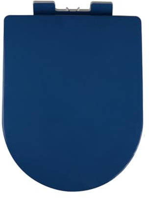 Giural Colored D Shape Toilet Seat - Soft Close Toilet Seat with Two Button Quick Release, Easy To Clean And Install with Top Fixed Hinge, D Shaped,Navy blue