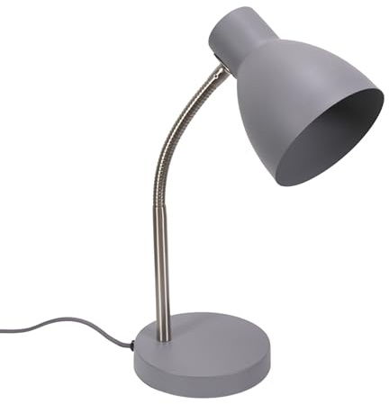 ValueLights | Grey Adjustable Flexi Neck Desk Lamp Reading Light | Table Lamps, Home Décor & Improvement Essential