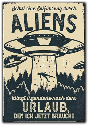 LANOLU Kühlschrankmagnete lustig- Aliens - lustige Magnete mit Sprüchen und witzigen Motiven 8x5,5cm