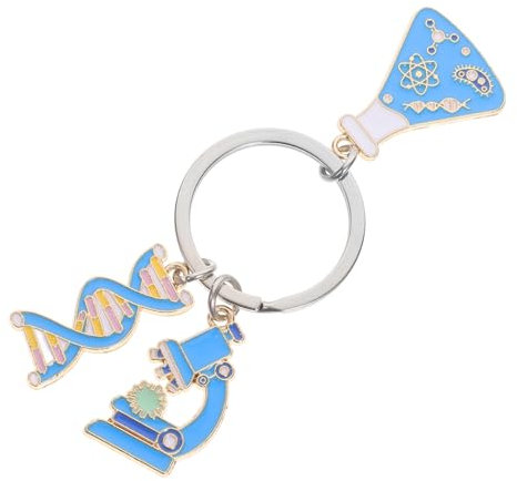 VALICLUD Schlüsselanhänger für Liebhaber der Wissenschaft mit Mikroskop-Anhänger, für Biologie, Chemie, wissenschaftliche Partys, Geburtstagsfeiern zum Thema