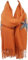Antonio Winter Damen Schal Warm Winter Weicher Cashmera hochwertiger Scarf Filzschal mit Blumenmuster 180x72 cm Schals und Tücher für abendkleid (Orange, 180x72 cm)