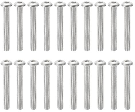 PATIKIL #10-32 * 1-1/2 Tornillos de Cabeza Avellanada con Hexágono Interior, 20 Piezas de Acero Inoxidable 304 18-8 Tornillos de Cabeza Avellanada con Hexágono Interior Pernos Allen Rosca
