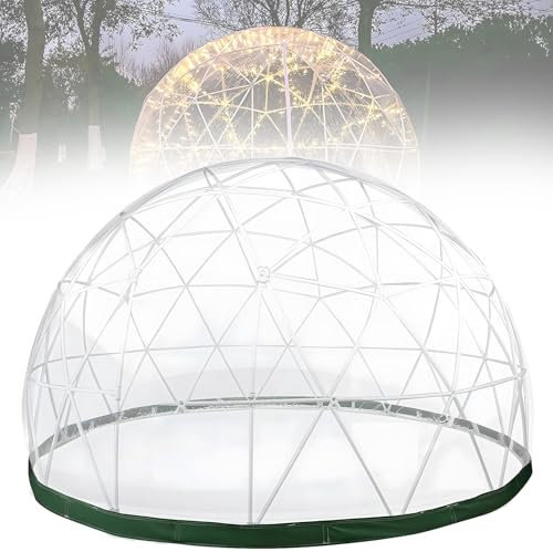 Generisch Transparente Gartenkuppel Bubble Zelt 3,6 m Wasserdicht Pavillon Haus für Terrasse Camping Party ABS Abdeckung Größe: nur transparente Abdeckung