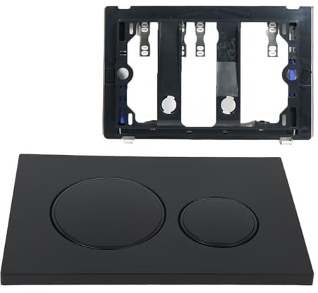 Betätigungsplatte drückerplatte Chrom Kunststoff WC spülkasten ersatzteile modell kompatibel mit Geberit sigma 01 UP300 & 320 betätigungsplatte 115770115 für 2-Mengen-Spülung (Schwarz)