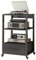 3-Tier AV Media Stand Cabinet with Storage Drawer, CD Player Stand Stereo Component Cabinet Audio Rack Tower with Height Adjustable Wooden Shelf for H