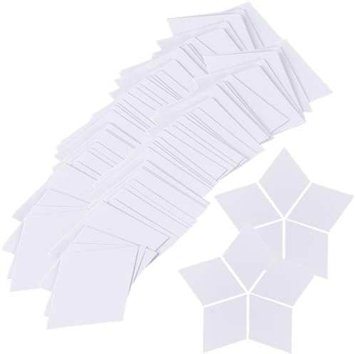 craspire 300 Stück Papier Quilt Vorlage Weiße Englische Papier Patchwork Raute Wiederverwendbare Papier Patchwork Schablone Für DIY Patchwork Bastelarbeiten Nähen Verwendung In Näh Papier Patchwork