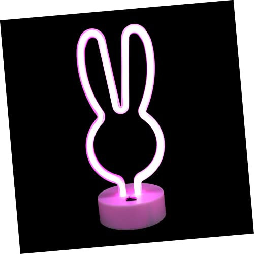 Mikikit Neon Licht Bunny Nacht Lampe Exquisite Bunny Tisch Licht für Büro
