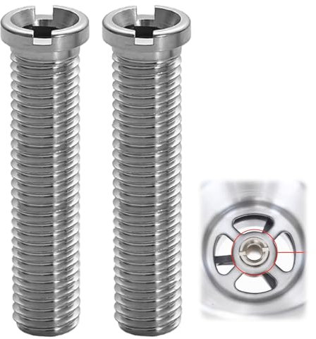 2 tornillos huecos para fregadero, tornillo hueco para válvulas de cesta de colador, M12 x 70 mm, latón cromado, tornillo hueco para fregadero, tornillos de 70 mm, adecuado para fregaderos de cocina