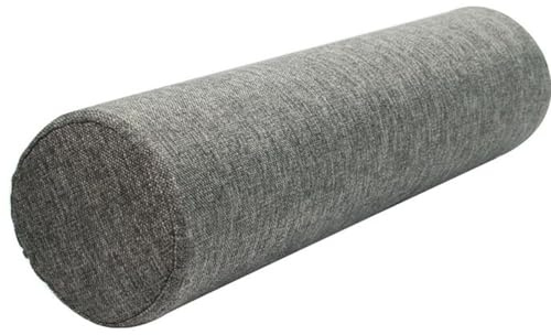 MSNCS Nackenrolle Linen Rollenkissen 40/50/60/70/90 cm Nackenkissen Kopf, Nacken, Rückenstütze Kissenrolle abnehmbar Rohrkissen Dekokissen für Betten und Sofas Yoga(Dark Gray,20cmx90cm)