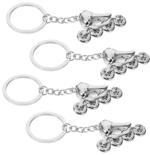 FOMIYES Porte-clés Patins à Roulettes Métal Lot De 4 Élégant Décoration Suspendue Polyvalente Présent Personnalisé
