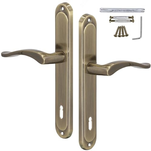 KOTARBAU® Türgriff Innentüren BB Türklinke 90 mm Patina Türgriffe Langschild Türdrückergarnitur Zimmertürschloss Türbeschlag für Innentüren Türschloss Drückergarnitur Classic