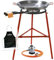 Kit paellero 40cm Garcima + paellera 42cm + soporte reforzado + paravientos Kabra (Delantal Gratis)