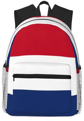 lootpe Leichter Rucksack mit niederländischer Flagge, für Herren und Damen, lässiger Tagesrucksack, Laptop-Tasche, für Outdoor, Wandern, Reisen
