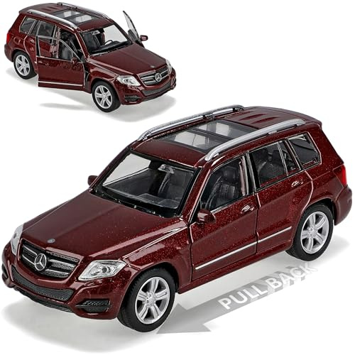 alles-meine.de GmbH Mercedes-B GLK SUV X204 Dunkel Rot Ab 2008 Vor Facelift 2012 mit Rückzugsmotor ca 1/43 1/36-1/46 Welly Modell Auto mit individiuellem Wunschkennzeichen