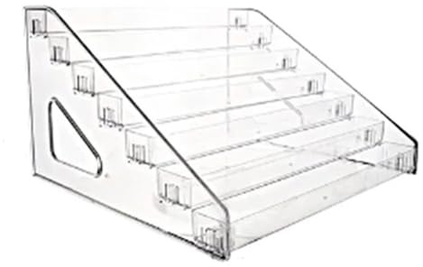 Lawnoval Acrylleiter Display Rack Transparent Multi-Tier Storage Stand Cosmetics Toys Collectibles and Blind Box Ornaments, 31x29.5x18.5cm