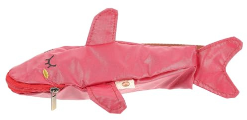 CLISPEED Kreativer Fischförmiger Bleistiftbeutel Oxfordstoff Federmäppchen in Fischform Extra für Schülerinnen und Schüler Süße Schultasche in Fischform Schlamperbox für Kugelschreiber