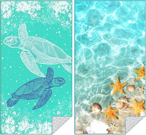Strandtuch Mikrofaser 2 Set Badetuch Groß 180x80 Strand XXL Strandhandtuch | Saunahandtuch Strandtücher Sandfrei Saunatuch Microfaser Handtuch Beach Towel Strandlaken Zubehör Schnelltrocknend