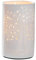 GILDE Lampe Tischlampe Dekolampe Lebensbaum - aus Porzellan mit Lochmuster im Prickellook H 20 cm