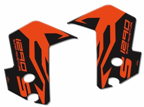 Resin Bike Aufkleber Kompatibel mit KTM 1290 Super Adventure S 2017 2018 Schwarz. Schutzblech Schutz vor Stößen und Kratzern. 3D Harz Aufkleber