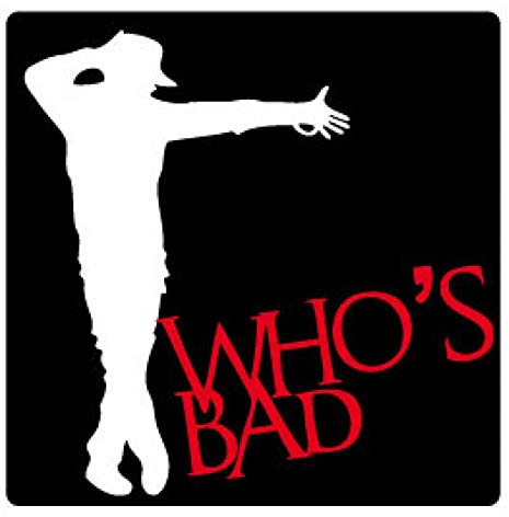 1art1 Musik King of Pop, Who's Bad Moonwalk Poster-Sticker Tattoo Aufkleber 9x9 cm