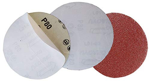 Assorted Set 30pcs 5 PSA Aluminum Oxide Self Adhesive Sanding Disc Grit 80/100/120/180/240/320 Sandpaper Disk Self Stick Sand Sheets Practical Abrasive Tools Set