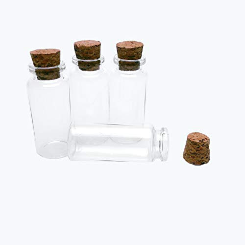 Jarvials 12pcs Bouteille En Verre Transparent Avec Bouchon En liège, capacité 30 ml, diamètre extérieur 30 mm (12, 30)