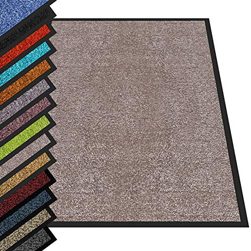 casa pura Tapis Entrée sous Porte Rhine Hellbeige,Paillasson Absorbant Lavable en Machine à Laver,Enlève salissures,Dos en TPE Durable et antidérapant,Passe sous la Porte 7 mm d'épaisseur - 40x60 cm