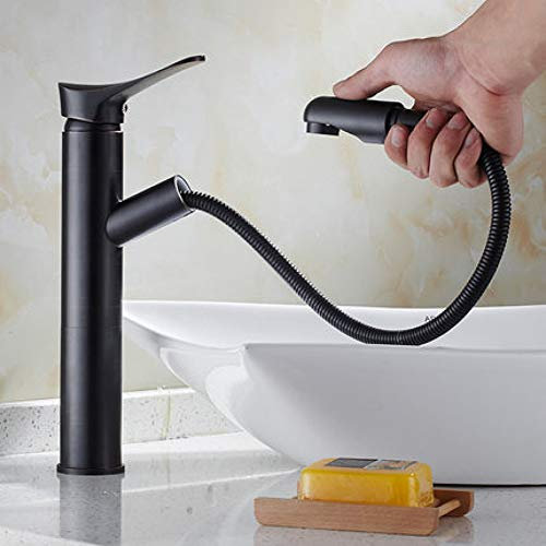 YHSGY Robinets de lavabo Salle De Bain Amovible Robinet De Salle De Bain Robinet Avec Douchette Douchette Amovible Mitigeur De Lavabo