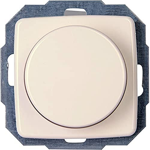 Kopp Rivo rein-weiß, Druck-Wechsel-Schalter, Kombigerät, LED-Dimmer, für Glüh-Lampen, 230V Halogenlampen, Phasenanschnitt, 843217081