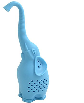 1PCS Silicone Tea Infuser Creative Elephant Tea Strainer (Blue)